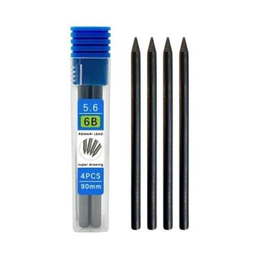 Imagem de Lápis Mecânico De Metal 5.6mm 2B 4B 6B 8B Refil Ferramenta De Desenho 