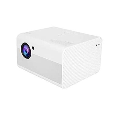 Imagem de Mini projetor 1+8G 1080p LED HD Smart projetor suporta interface multimídia USBx2/HD/AV adequado para home theater ao ar livre (branco)