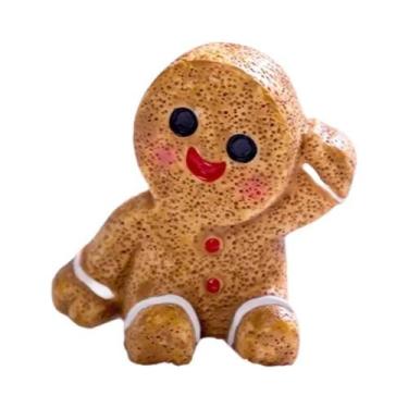 Imagem de Mini Boneco De Natal Homem De Gengibre Boneco De Neve Modelo De Casa D