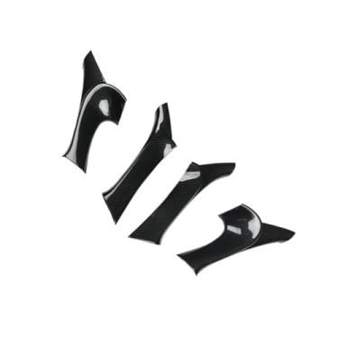 Imagem de Guarnição do apoio de braço da porta padrão de fibra de carbono, 4 unidades, compatível com Lexus IS 250 350 2006-2013 peça de substituição interior