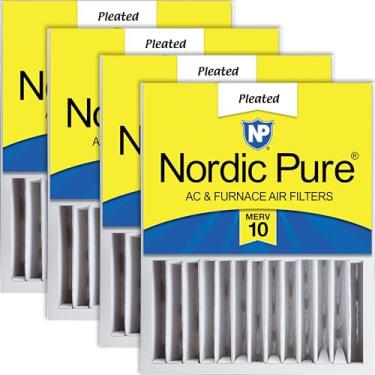 Imagem de Nordic Pure 16 x 20 x 5 (tamanho real: 38 x 49 x 49 x 11 3/8) Honeywell/Lennox Filtro de ar MERV 10 de substituição, pacote com 4