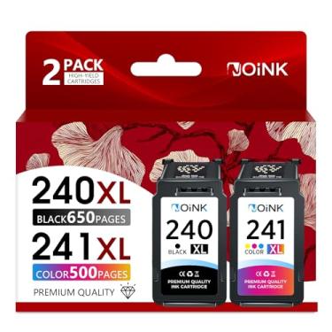 Imagem de NOINK Cartuchos de tinta 240XL 241XL de alto rendimento de substituição para HP 65XL pacote combo preto/colorido
