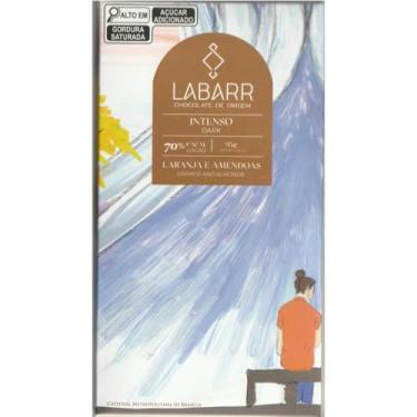 Imagem de Labarr Chocolate de Origem 70% cacau Amendoa Caramelizada e Laranja 95g