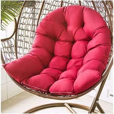 Imagem de Almofadas De Assento De Cesta De Suspensão De Vime Rattan Almofadas De Cadeira De Ovo Suspensas Para Varanda De Pátio Cadeira De Suspensão De Cadeira De Balanço Ao Ar Livre Almofadas De Balanço,Ve