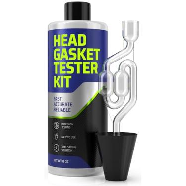 Imagem de Kit testador de vedação de cabeçote – mais de 100 testes, sistema completo de teste de vazamento de combustão com adaptador universal de radiador, funciona em carros, caminhões, SUVs e fluido de
