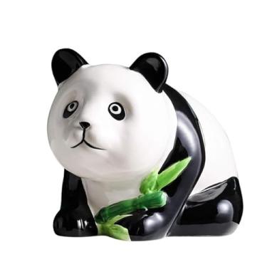 Imagem de Cofrinho cofrinho poupança em forma de panda ornamentos de caixa de dinheiro de cerâmica, cofrinho infantil notas e moedas cofrinho decoração de casa