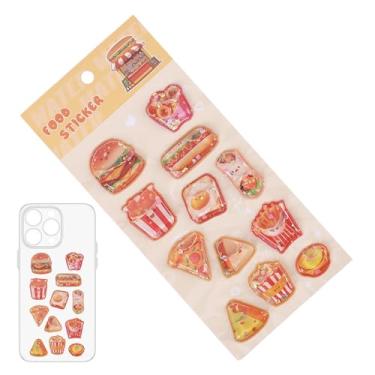 Imagem de Adesivos de desenho animado - Decalques estéticos decorativos, mini lanche, adesivos 3D, brinquedo infantil - para meninos, meninas, crianças, adolescentes, estudantes, laptop, capa para celular