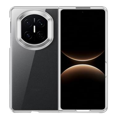 Imagem de LYJSMGZ Capa galvanizada para Huawei Mate X7, capa transparente de proteção de lente, antiamarelamento, não irrita a pele, à prova de choque, prata, Mate X7