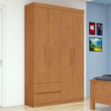 Imagem de Guarda Roupa Solteiro 4 Portas 2 Gavetas Zeus Lopas