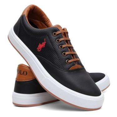 Imagem de Sapatenis Masculino Tenis Casual Unissex Polo Way, Marrom, 39