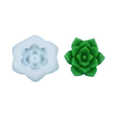 Imagem de Molde De Silicone Para Velas De Cacto Suculento DIY Sabonete Aromatera