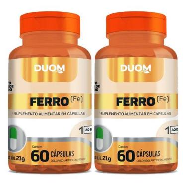 Imagem de Ferro 60cps 350mg (1 ao dia) Duom  Kit 2 Frascos