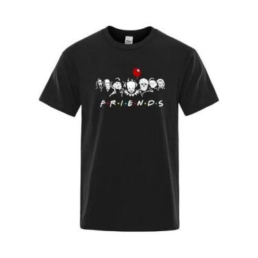 Imagem de Camiseta Masculina 100% Algodão Com Estampa Engraçada De Amigos, Solta