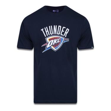Imagem de Camiseta New Era Plus Size Regular Manga Curta Oklahoma City Thunder Logo Masculino-Masculino