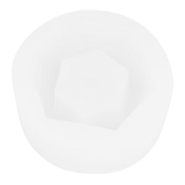 Imagem de Molde de silicone geométrico branco para cimento de resina de gesso e decoração de casa DIY