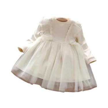 Imagem de Vestido De Princesa Com Mangas Longas Em Tule Para Meninas, Vestidos C