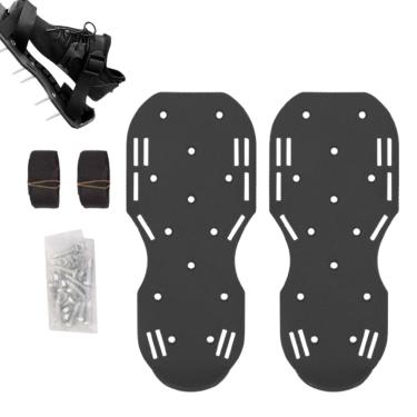 Imagem de Sapatos aeradores para gramado,Sapatos aeradores - 2 sapatos de aeração de gramado com tiras de,Sapatos pré-montados com rebite ajustável, ferramentas de gramado arejado para jardim de gramado