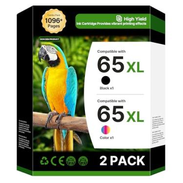 Imagem de Gagalay Cartuchos de tinta 65XL MFC-J1010DW Impressora a jato de tinta preta com impressão vívida