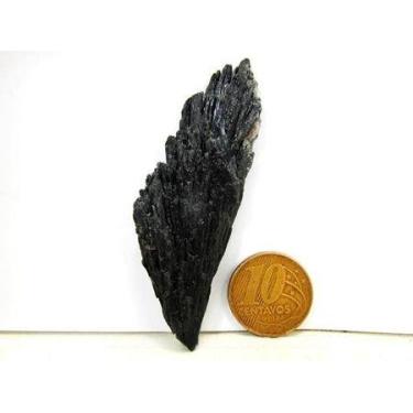 Imagem de Cianita Preta ou Vassoura de Bruxa Pedra Natural Bruta 55 mm - Cristai