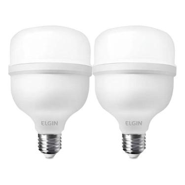 Imagem de Kit 2 Lâmpadas Super Bulbo Alta Potência Led 20W 6500K Elgin