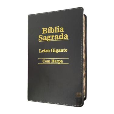 Imagem de Bíblia Sagrada Letra Gigante - Luxo - Preta C/ Harpa Cristã - REI DAS 