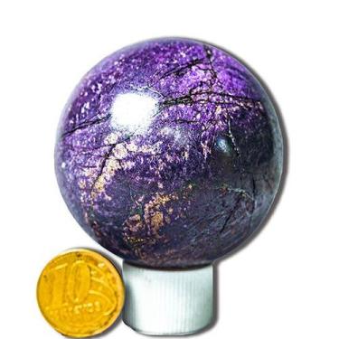 Imagem de Esfera Pedra Purpurita Natural Grande 60 A 70 Mm Decoração - Varejo
