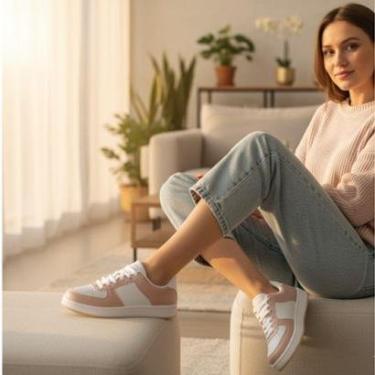 Imagem de Tênis Sneakers Feminino e Masculino Moda Blogueira Social Casual Skate Lindo e Confortável-Unissex