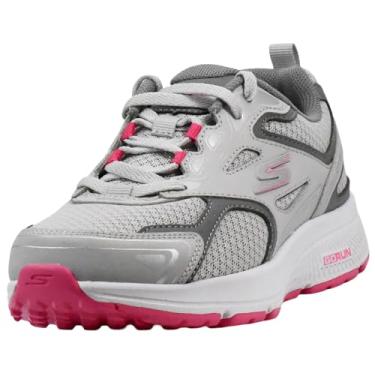 Imagem de Skechers Go Run Consistent - Vivid Horizon feminino, Cinza/rosa, 7.5 Wide
