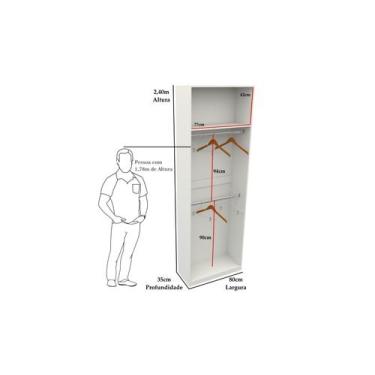 Imagem de Armário Arara Dupla M2 100% Mdf (closet Lojas Organizador) - VETORIAL 