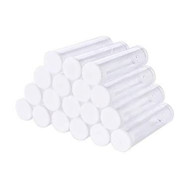 Imagem de Caixa de armazenamento de 100 recipientes de contas de plástico transparente para garrafas vazias transparentes com tampa 55 x 15 mm