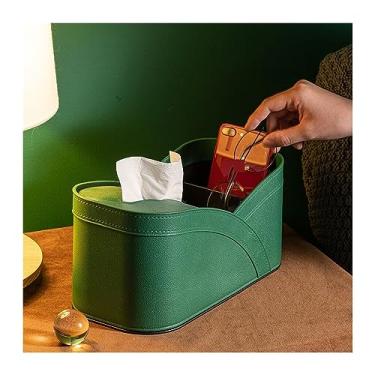 Imagem de KHUTRW3D Caixa de lenços multifuncional moderna, caixa de armazenamento de controle remoto criativa para mesa de jantar de sala de estar, caixa de armazenamento de guardanapos, mesa de gaveta de papel