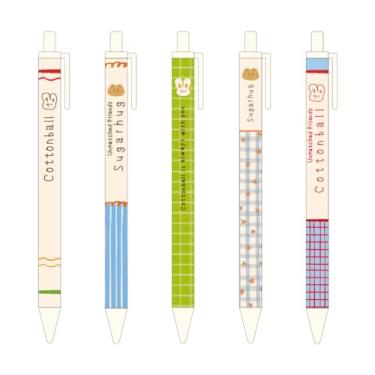 Imagem de Monolike Unmatched Friends Conjunto de canetas de gel de 0,38 mm, 5 peças - tinta preta, canetas de escrita lisas de ponta fina, material escolar de escritório