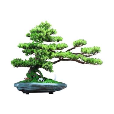 Imagem de Bonsai artificial simulação árvore bonsai sala de estar Wigwam paisagismo entrada armário decoração ornamentos árvore bonsai artificial