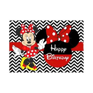 Imagem de Fundo De Festa De Aniversário Mickey Minnie Pato Donald Em Vinil Banne