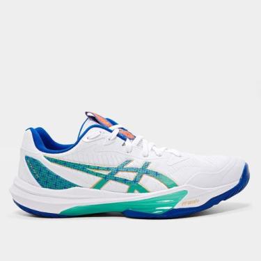 Imagem de Tênis Asics Sky Elite 3 Masculino, Branco, Azul, 42