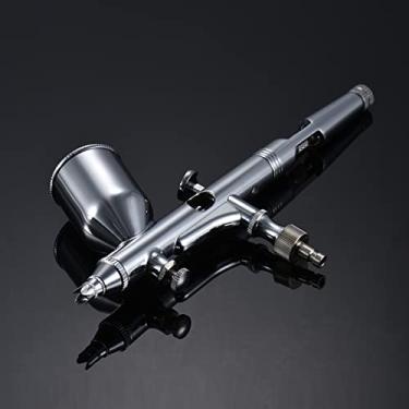 Imagem de Kit de Aerógrafo Ação Dupla Alimentação Multiuso Profissional TD-181 com Bico 0 30mm e Caneta Pulverização Gatilho Capacidade 13cc para Pintura Arte Modelos Impressão 3D Carros Artesanato Unhas Corpo