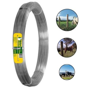 Imagem de Arame Liso Ovalado Galvanizado 16x14 1000 Metros para Cerca Rural Anti