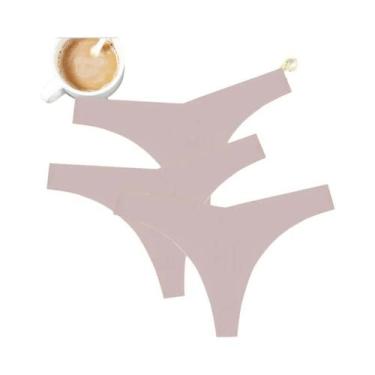 Imagem de Tanga Feminina Sem Costura De Cintura Baixa Em Formato V, Macia E Conf
