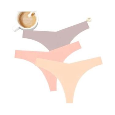 Imagem de Tanga Feminina Sem Costura De Cintura Baixa Em Formato V, Macia E Conf