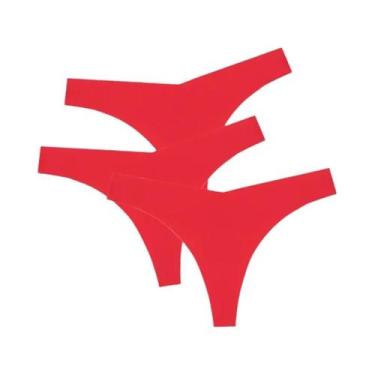 Imagem de Tanga Feminina Sem Costura De Cintura Baixa Em Formato V, Macia E Conf