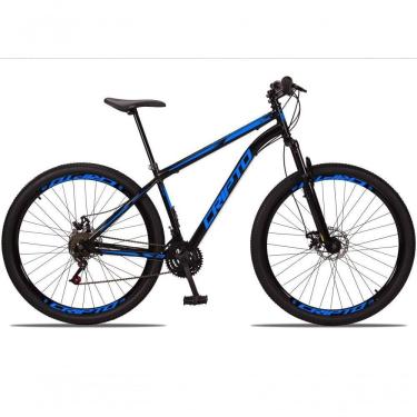 Imagem de Bicicleta Aro 29 Aço Carbono 21V Cripto Freios À Disco Quadro 17 Preto Azul