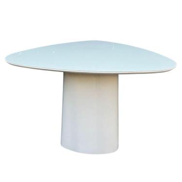 Imagem de Mesa De Jantar Cone Orgânica Redonda 90x93 Cm Laqueado Off White
