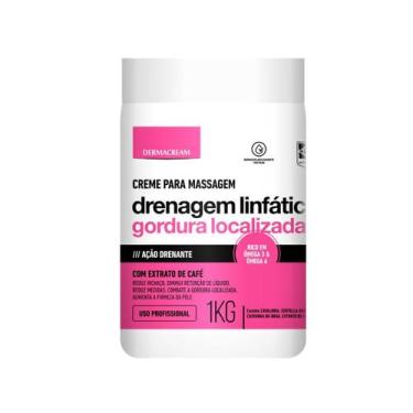 Imagem de Creme p/ Massagem Drenagem Linfática Gordura Localizada 1Kg - Dermacre
