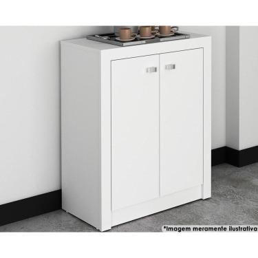 Imagem de Balcão De Escritório Me4103 C/ 2 Portas Branco - Tecno Mobili