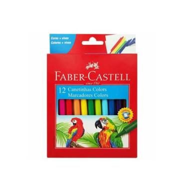 Imagem de Canetinha com 12 Cores Estojo Cartão, Faber Castell