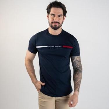 Imagem de Camiseta Tommy Hilfiger Bordado Azul Petróleo-Masculino