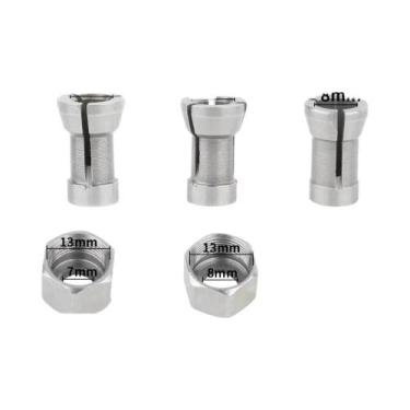 Imagem de Conjunto De Mandril Para Tupia De 6mm E 8mm, 5 Ou 6 Peças, Kit Adaptad