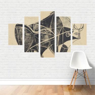 Imagem de Quadro Artístico Le Taureau Pablo Picasso Touro Formas Canva