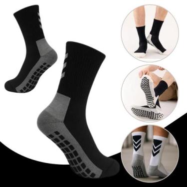 Imagem de Meia Esportiva Cano Longo Alto Antiderrapantes Meias Masculino e Femin