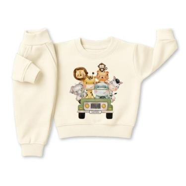 Imagem de Conjunto Moletom Roupa de Frio Infantil Bebê Moletom Grosso Menino Tem